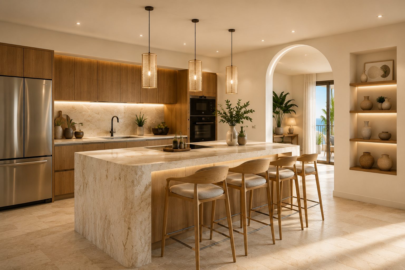 Elegant Interior Living Space Render